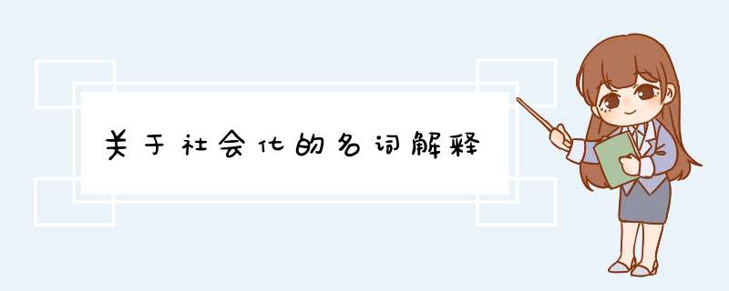 关于社会化的名词解释,第1张