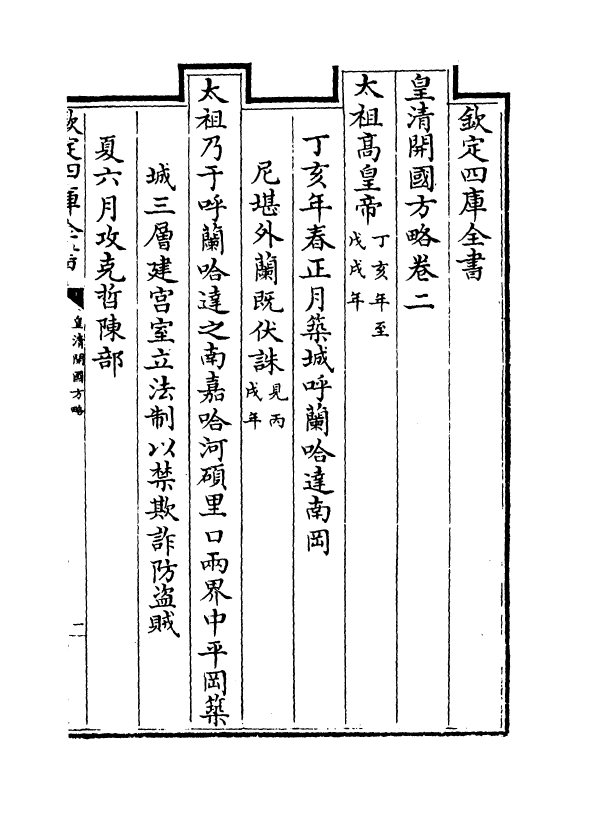 4603-皇清开国方略卷二~卷四 (清)梁国治.pdf_第2页