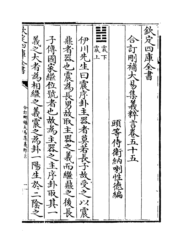 15608-合订删补大易集义粹言卷五十五~卷五十六 (清)纳喇性德.pdf_第2页