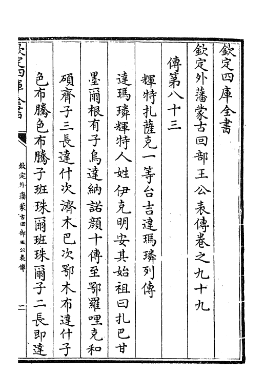 17604-钦定外藩蒙古回部王公表传卷九十九~卷一百七 (清)作者未详.pdf_第2页