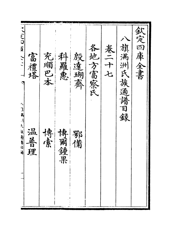 21979-八旗满洲氏族通谱卷二十七~卷二十九 (清)作者未详.pdf_第2页