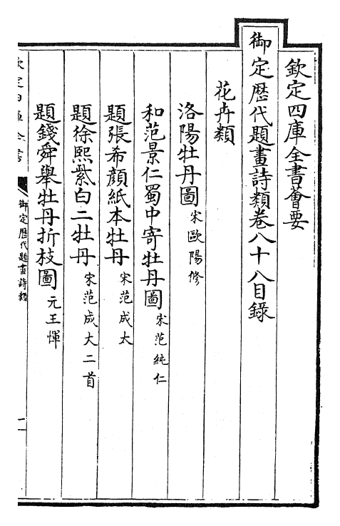 28304-御定历代题画诗类卷八十八~卷九十 (清)康熙圣祖仁皇帝.pdf_第2页