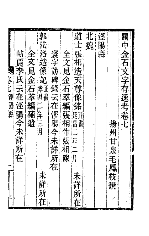 37991-关中金石文字存逸考七 (清)毛凤枝撰.pdf_第2页