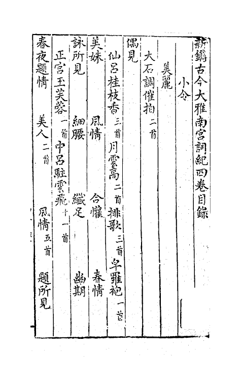 68160-新镌古今大雅南宫词纪四 (明)陈所闻辑.pdf_第2页